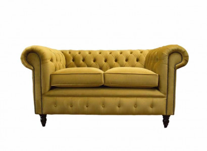 Sofa Polster Sofas Neu Sofa 2 Sitzer Design Chesterfield Stoff Couch